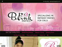 Tablet Screenshot of bpinkparties.com